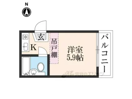 MAISON DE TORIO KYOTO(1K/1階)の間取り写真