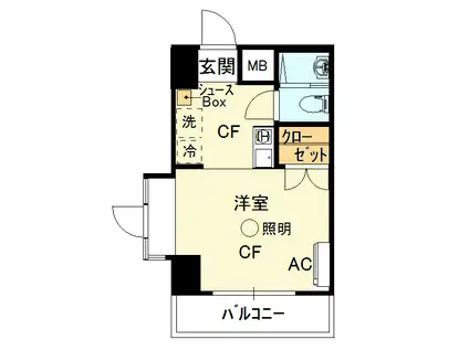 メゾン東和(ワンルーム/3階)の間取り写真