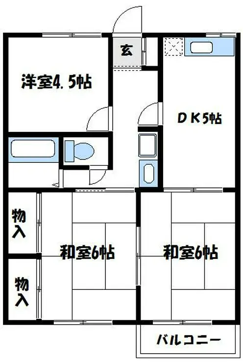 ガーデンオオツ 1階階 間取り