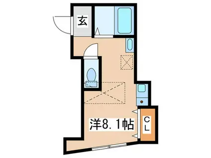 ディアレスト十間坂(ワンルーム/1階)の間取り写真