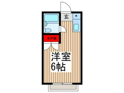 カーサ西川口(ワンルーム/2階)の間取り写真