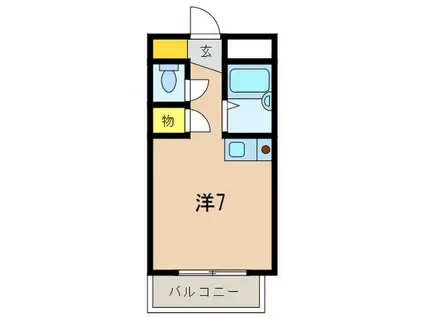 セセラギフラット(ワンルーム/1階)の間取り写真