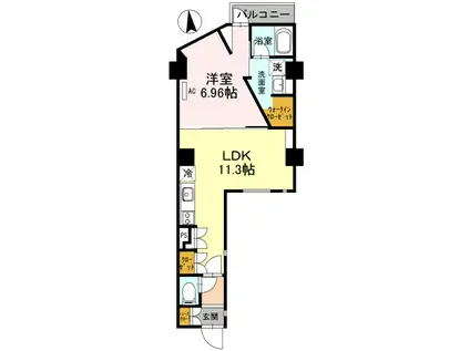 KITOIYASU(1LDK/4階)の間取り写真