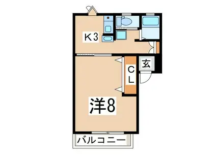 メゾンヤマト本町(1K/3階)の間取り写真