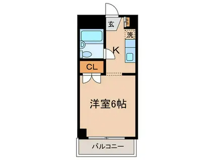 ベルメゾン三田(1K/3階)の間取り写真