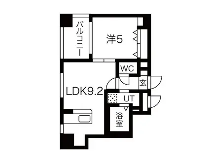 円山シャトー桂和大通館(1LDK/5階)の間取り写真