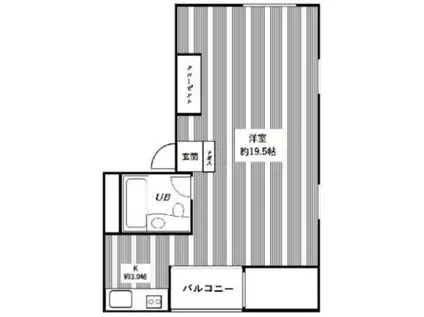 モア東大井(ワンルーム/3階)の間取り写真