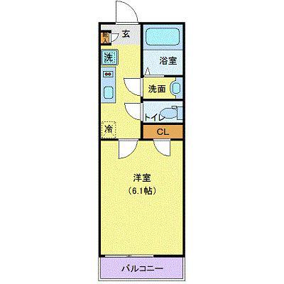 サニープレイス仙台東口(1K/3階)の間取り写真