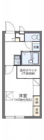 レオパレスエスポワール(1K/1階)の間取り写真
