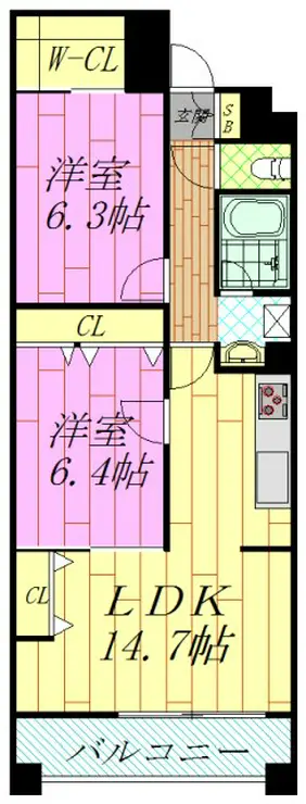 フェリーチェ 2階階 間取り