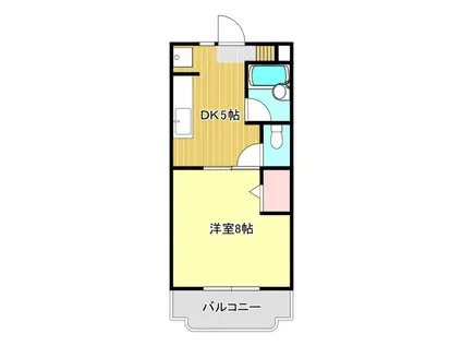 パークハイツ若林(1DK/3階)の間取り写真