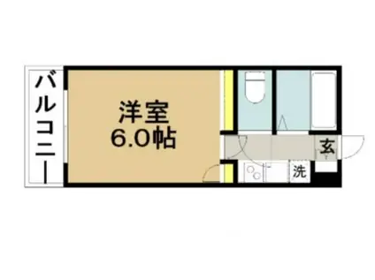 ベルヴィーユ清武(1K/3階)の間取り写真