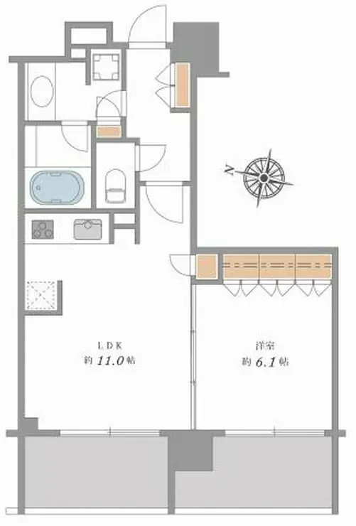 クオリア南麻布 12階階 間取り