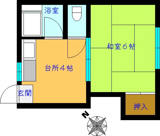 スターライト王子(1K/2階)の間取り写真