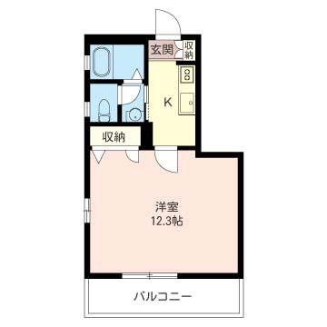 メゾンフォンテーヌ(1K/2階)の間取り写真