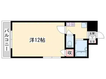 ハイツ天翔(ワンルーム/1階)の間取り写真