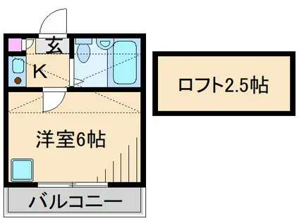 シュルンベール(1K/2階)の間取り写真