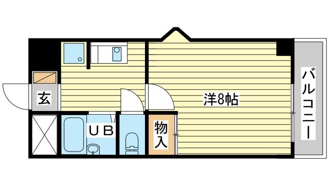 メゾンデール本町(1K/4階)の間取り写真