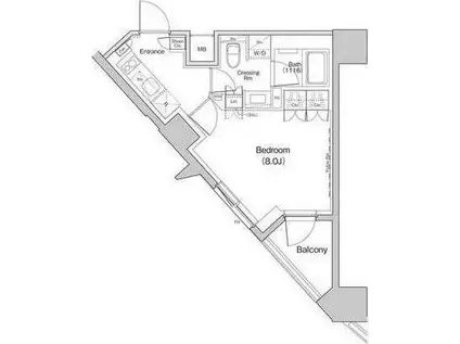 ザ・パークハビオ中野富士見町ガーデン(1K/6階)の間取り写真