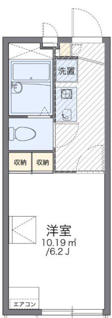 レオパレス中友5(1K/2階)の間取り写真