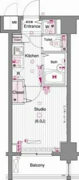 ガーラ・シティ門前仲町 3階階 間取り