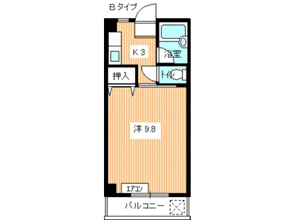 アーバン住吉(1K/3階)の間取り写真