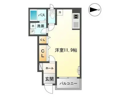 アプレシオ(ワンルーム/1階)の間取り写真