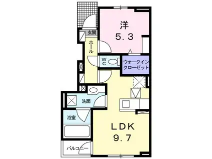 カーサベルデI(1LDK/1階)の間取り写真
