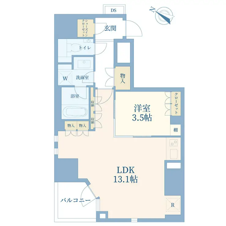 リビオ人形町 日本橋浜町グリーンテラス 5階階 間取り