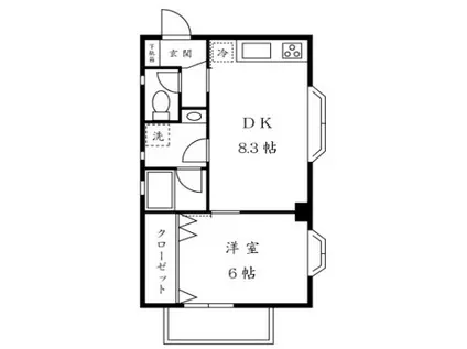 ヴァーチェ自由が丘(1LDK/1階)の間取り写真