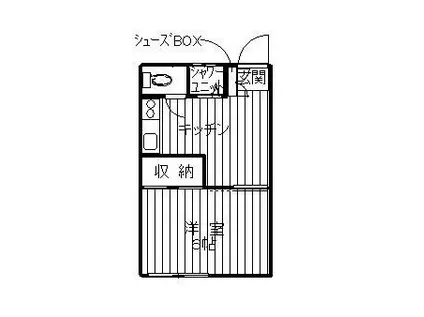 サンエイハイツ(1K/2階)の間取り写真