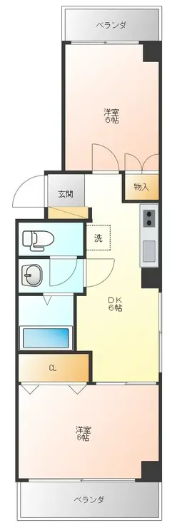 西品川ビューハイツ 3階階 間取り