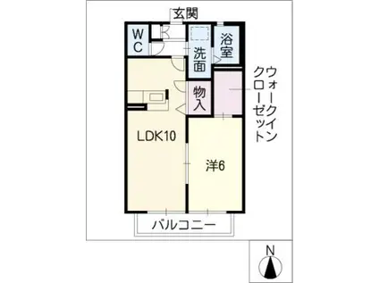 パレスT前田西III(1LDK/1階)の間取り写真