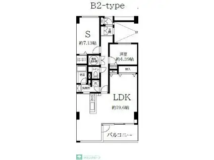 TLRレジデンス磯子駅前(1SLDK/7階)の間取り写真
