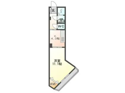 アートプレイスT2(1K/5階)の間取り写真