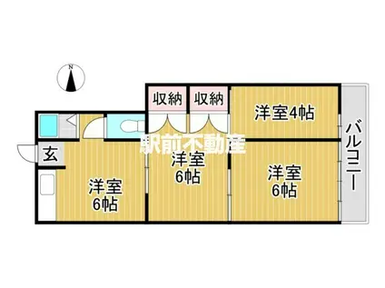 シティコーポ堤(3DK/1階)の間取り写真