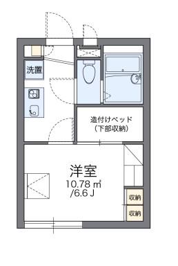 レオパレス杭瀬北新町I(1K/1階)の間取り写真