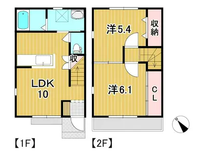 フォーリアみずほII(2LDK/1階)の間取り写真