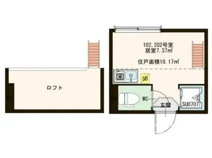 メゾン千住カルム(ワンルーム/2階)の間取り写真