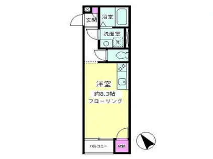 アークつきみ野(ワンルーム/2階)の間取り写真