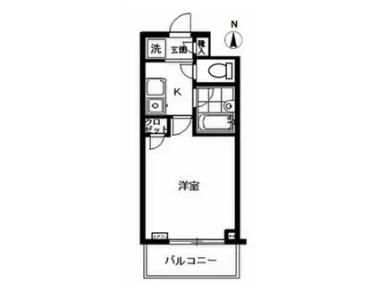 アーバイル三田慶大前(1K/6階)の間取り写真