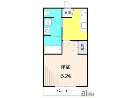 FREUDE(1K/2階)の間取り写真