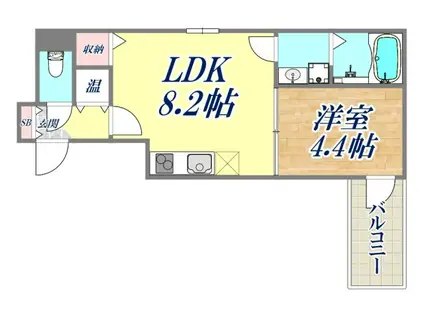 メゾンプラーナ笠屋(1LDK/3階)の間取り写真