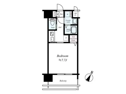アール大阪リュクス(1K/4階)の間取り写真