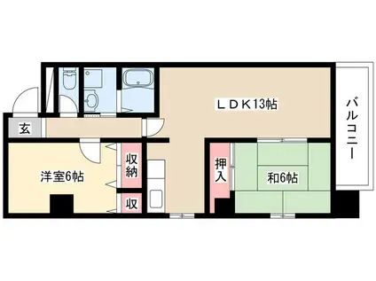 メゾンサンヒルズ(2LDK/3階)の間取り写真