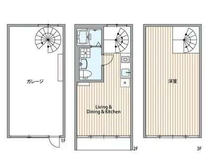 G-HANGARII(1LDK/1階)の間取り写真