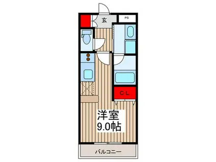 COMFORT BELL(ワンルーム/3階)の間取り写真