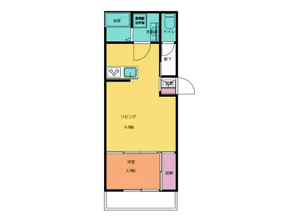 MAISON DE CITORON(1LDK/2階)の間取り写真