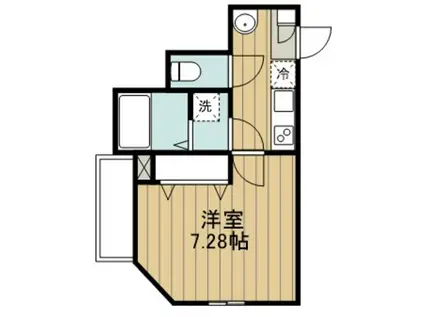 MODENA(1K/1階)の間取り写真