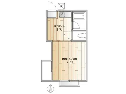 第1コーポ森田(1K/1階)の間取り写真